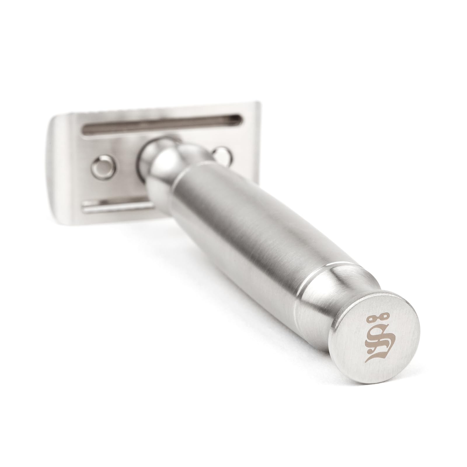 Störtebekker® - Rasoio di sicurezza da uomo Rostock, rasoio a umido di alta qualità, in acciaio inox, 163 g extra pesante per una migliore maneggevolezza, con 10 lame in acciaio inox
