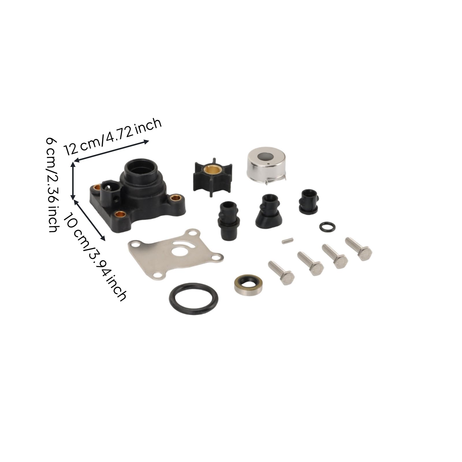 Generic Pompa Acqua Motore Marino con Alloggiamento E Girante per Evinrude 8-15 Kit Completo con Guarnizioni E Cuscinetti Adatto per Sostituzione Componenti Usati in Ambiente Marino