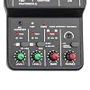 Professional Audio Mixer Console Interface, 2 Channel Mixer Interface DJ Console DJ Studio Streaming System Interface with USB, Bluetooth, Digital MP3 Computer Input, 48V Phantom Power,FX 16-BIT