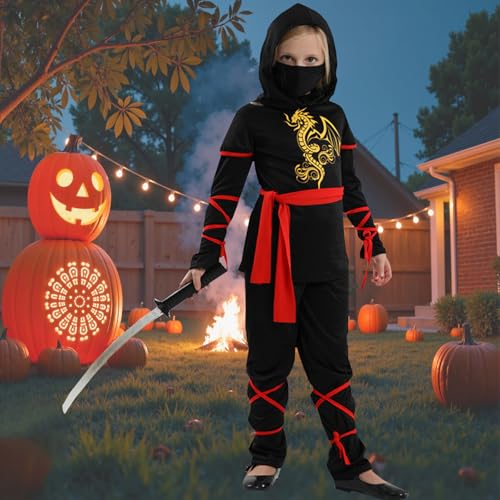 Disfraz de ninja para niñas miniatura 2