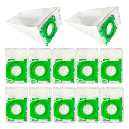 AIFIZO 12 Pack Vacuum Cleaner Bags 6629ER Compatible with Sebo K1/K3 & Airbelt Series | Large Capacity Disposable Cylinder Dust Bags | Replacement for Hoover & K1/K3 Vacuum Cleaners