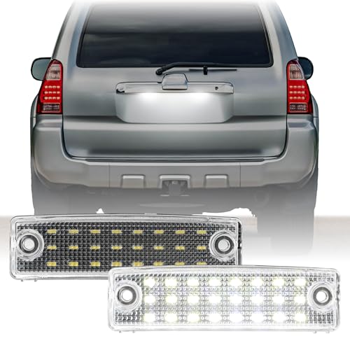 USR 96-23 4Runner License Plate Light – LED License Plate Lamps (Left + Right) Pair - Compatible with 1996-2023 Toyota 4 Runner / 2000-2019 Sequoia SUV All Models (BRIGHT WHITE LED/PLUG & PLAY)
