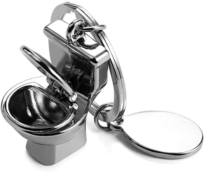 2Pcs Mini Toilet Pendant Commode Funny Key Chain Ring Fob Keyfob Car Handbag Pendant Creative Gift image 5