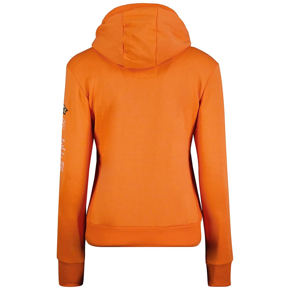 Canadian Peak Gyrelle Lady Damska bluza z kapturem i kieszeniami - Bluzy z długim rękawem Ciepła kurtka - Zamek błyskawiczny Sweter damski Wiosna Lato Jesień Zima (Neonowy pomarańczowy XL)
