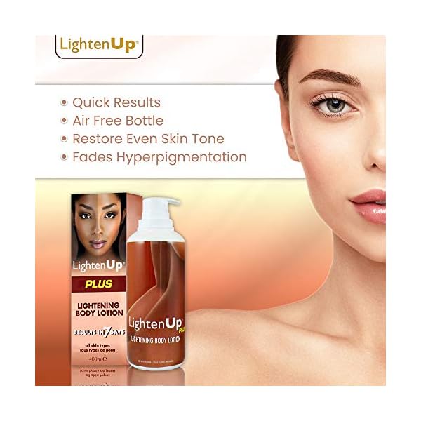 LightenUp-Skin-Lightening-Lotion-135-Fl-oz-400ml-Hyperpigmentation-Treatment-Fade-Dark-Spot-on-Body-Knees-Elbows-Hands-Underarms-with-Jamaican-Castor-Oil-and-Shea-Butter LightenUp, Skin Brightening Lotion - 13.5 Fl oz / 400ml - Moisturizing, Hydrating Body Lotion for Body, Knees, Elbows, Hands, Underarms, with Jamaican Castor Oil and Shea Butter