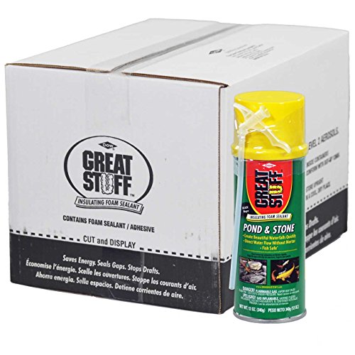 Image of Great Stuff Pond & Stone Gap Filler | Insulating Foam Sealant, 12 oz. - Black (12 Pack)