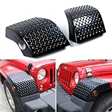 2pcs Front Wheel Eyebrow Corner Guards Protector Front Bumper Rear Body Armor Trims Cover for Jeep Wrangler JK 2007-2017 Exterior Accessories