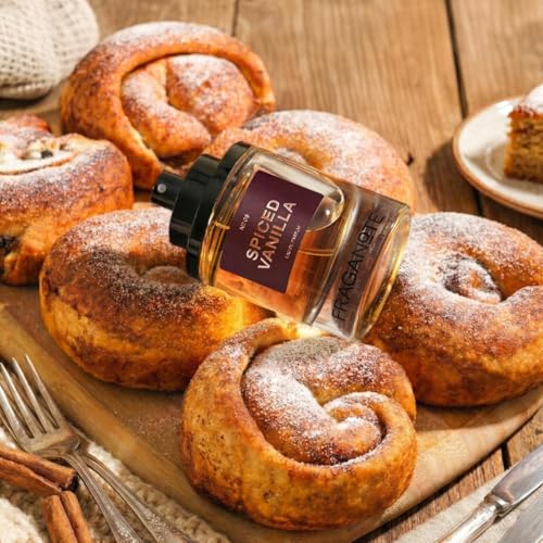 Image of Spiced Vanilla Eau De Parfum Unisex 50ML | Warm & Spicy Gourmand Vanilla Perfume For Man & Women | Long-Lasting Fragrance with Cinnamon, Cardamom, Caramel & Vanilla Notes | Perfect for Winter Evenings, Festive Nights & Date Wear