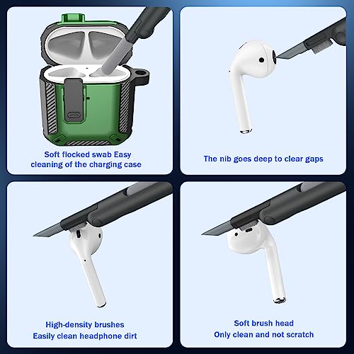 Image of RFUNGUANGO for AirPods 2 Case Carbon Fiber Series, Green