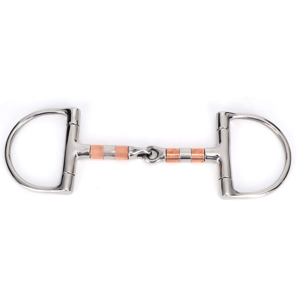 Anneau de Cheval Filet en Acier Inoxydable Cheval à mâcher Lien français Épaisseur de l'anneau en Vrac Mèche à Mors lâche avec Rouleau en cuivre et en Acier Inoxydable pour