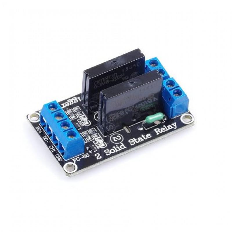 IDUINO 2 Channel 24V Relay Module Solid State Low Level SSR DC Control 250V 2A with Resistive Fuse-image-1