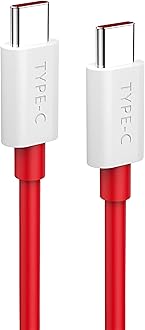 mifaso Original OnePlus Supervooc Type C To C 1M Charging Cable Compatible With OnePlus 13, 13R, 12, 12R, Nord 4, Open, 11, 11R, 10R, 10T, 10, 10Pro & Other USB-C Devices, Fast Data Transfer 100W, Red