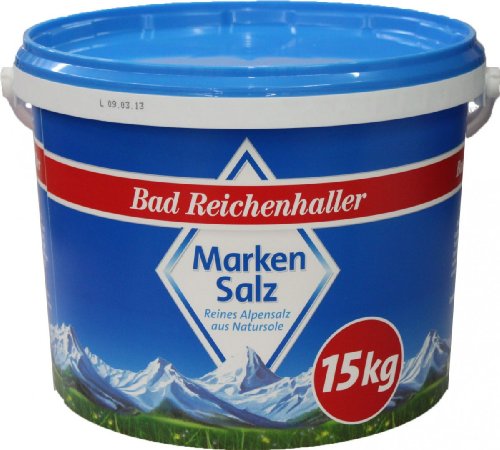 Bad Reichenhaller 64043 Marken Salz, 1 X 15 kg Eimer Cover