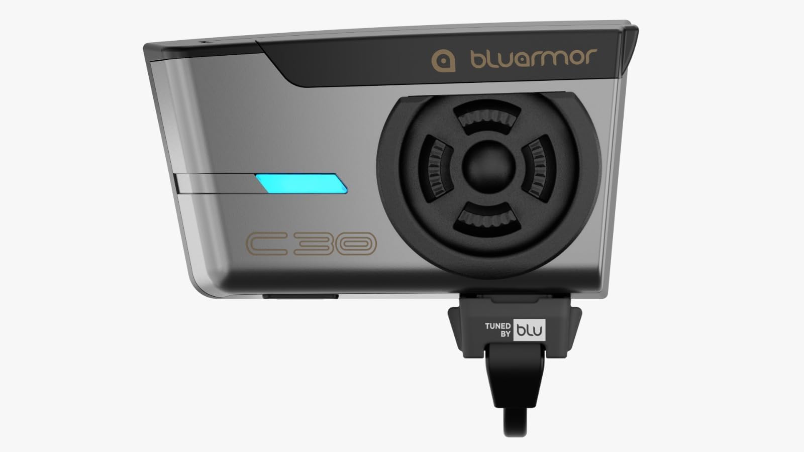 BluArmor C30 Mesh Bluetooth Headphones On Ear Intercom, Grey