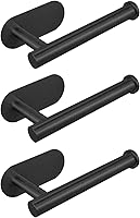 Vista 9 de Soporte para papel higiénico autoadhesivo, sin taladrar, para baño, baño, baño, soporte de pared, acero inoxidable (níquel cepillado)