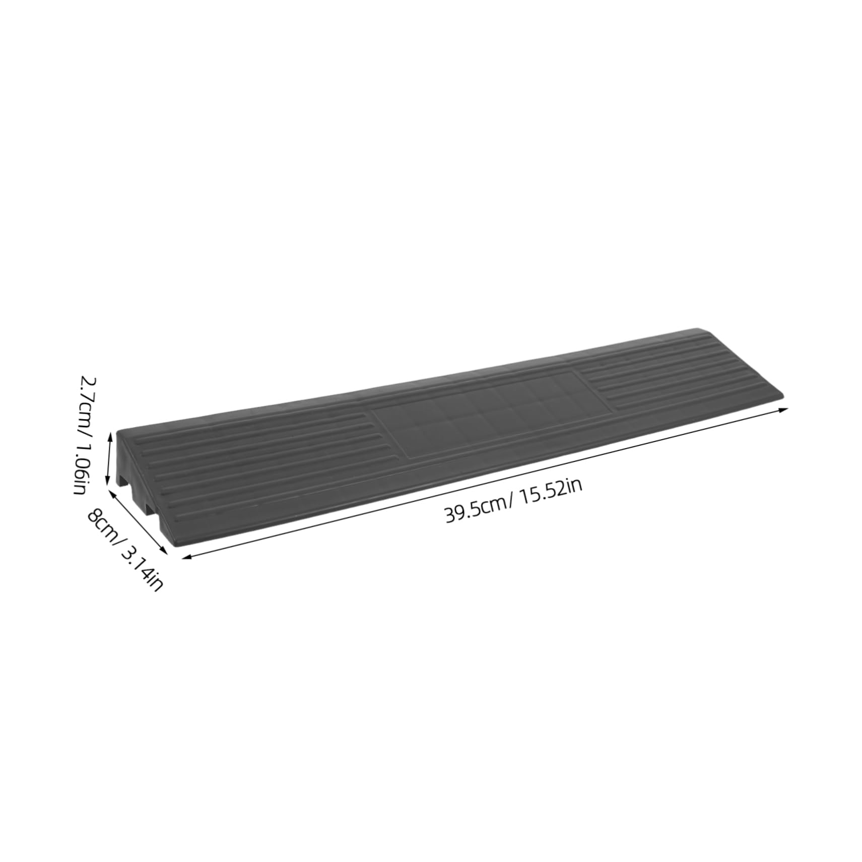 LIFKOME Garage Floor Trim Car Wash Grille Strips Driveway Curb Mat Wheelchair Ramp Pad for Home Commercial Use