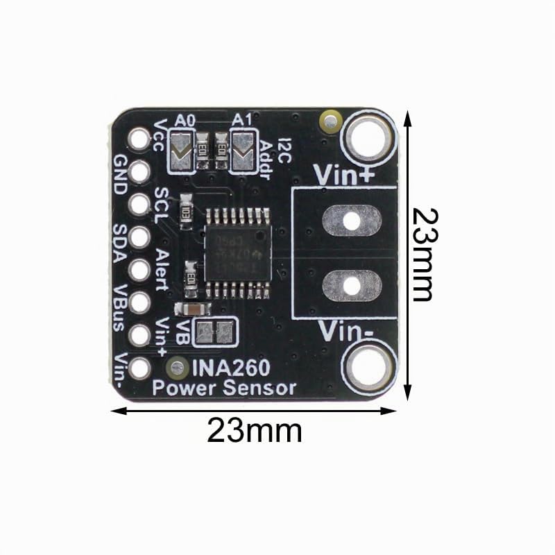 Module de Capteur de Tension INA260,Module de Capteur de Testeur de Tension DC 3,0 V-36 V avec Broche Mâle a 8 Broches pour Mesurer le Courant Haute et Basse Tension