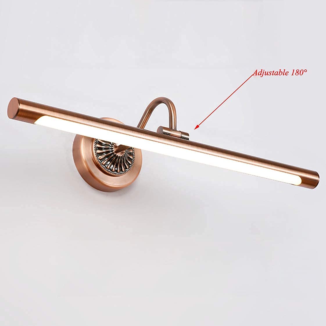 LED Retro Wall Sconce Mirror Light, Bathroom Mirror LED Picture Light For Bedroom, Hotel Restaurant Bedside Reading Lamps Fixtures Lights,Brown,10W/55.5CM (Brown 10W/55.5CM) The New