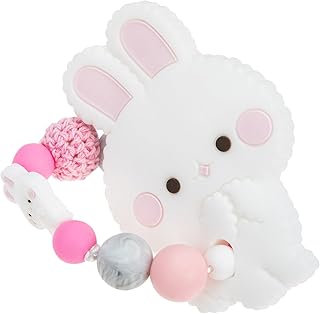 ibasenice Coelho Mordedor Pulseira Brinquedos Para Coelhos Brinquedo Infantil Brinquedo De Coelho Brinquedo De Coelho Brinquedos Para Bebês Brinquedos De Silicone Coelhos Brinquedos Anel De