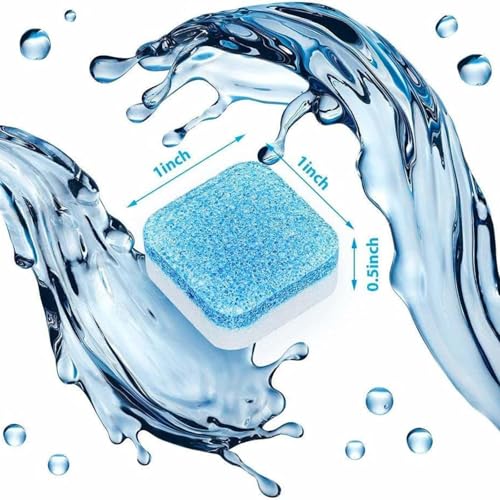 Image of Zerfa Pack of 50 Washing Machine Deep Cleaner Tablets, Descaling Powder Tablets for All Company's Front & Top Load Machine, for Automatic Cleaning of Tub & Drum Stain Remover (15g Each | 750g Total)