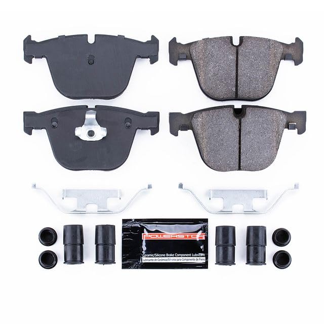 Image of PowerStop Rear Brake Pads for BMW 1 Series M 2011 |535i 2008-10 |545i 2004-05 |550i 2006-10 |645Ci 2004-05 |BMW 650i 2006-10 - Z23 Carbon-Fiber Ceramic Brake Pads with Installation Hardware, Z23-919