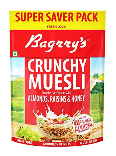 Image of Bagrry's Crunchy Muesli- Almond, Raisins and Honey, 750 g