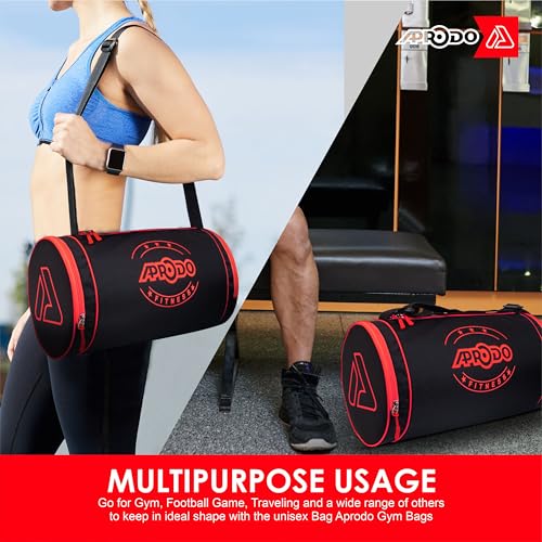 Image of APRODO Polyester PU Coated Sports Duffle /Shoulder /Gym Bag for Men & Women, 23L (18 x 9 x 9) Inch