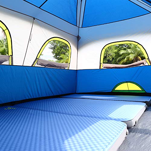 OT QOMOTOP 10 Person Camping Tent, 60 Seconds Instant Setup, 14 x 10ft with 6' 4'' Center Height, Waterproof Tents with Roof Rainfly