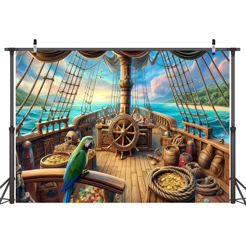 Fondo Vintage Pirata 10x8ft con Tema Náutico miniatura 5