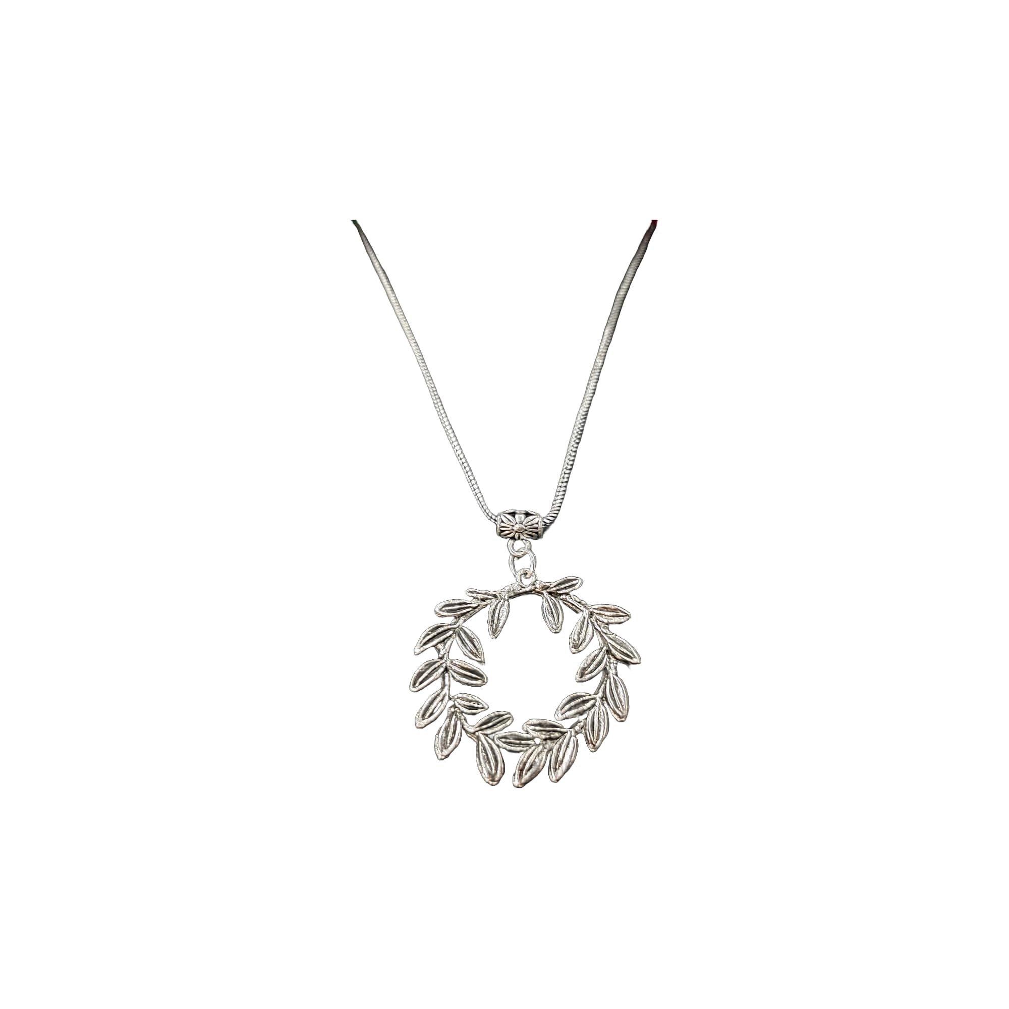 Chandrakishore Enchanted Leaves Necklace Set Oxidized Brass Necklace & Earring Set-image-43