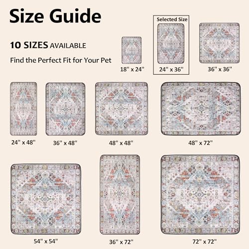 Image of Washable Pee Pads for Dogs 24 inchx36 inch 2 Pack Reusable Puppy Potty Pad | Super Absorbent Waterproof NonSlip LeakProof Crate&Playpen Floor Mat for Cats, Rabbits, Guinea Pigs, Whelping & Housebreaking