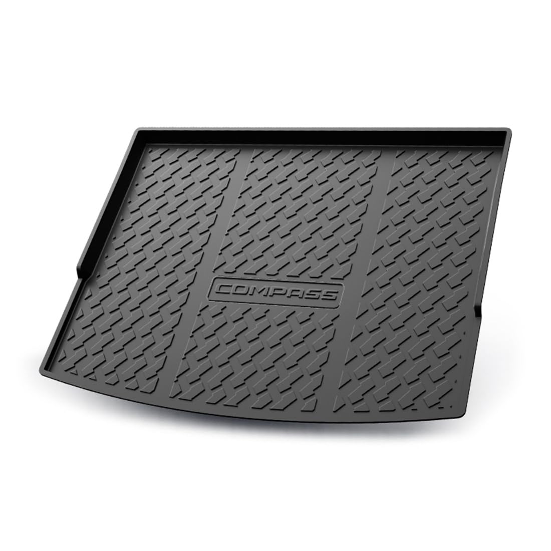 WGGDRAQQ Cargo Liners Fits Jeep Compass 2017-2022 Rear Trunk Floor Mats 3D Boot Tray All-Weather TPE Black