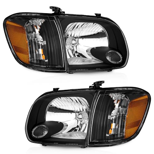 WEELMOTO Headlights for 2005 2006 Toyota Tundra Crew/Double Cab SR5/Limited(NOT FOR REGULAR/EXTENDED/ACCESS CABS) Headlight for 2005 2006 2007 Double Cab SR5/Limited Headlamp+Corner Lights