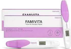 Teste de Gravidez Digital Famivita 2 Testes | Resultado no Visor Grávida ou Não Grávida | Teste de Urina hCG
