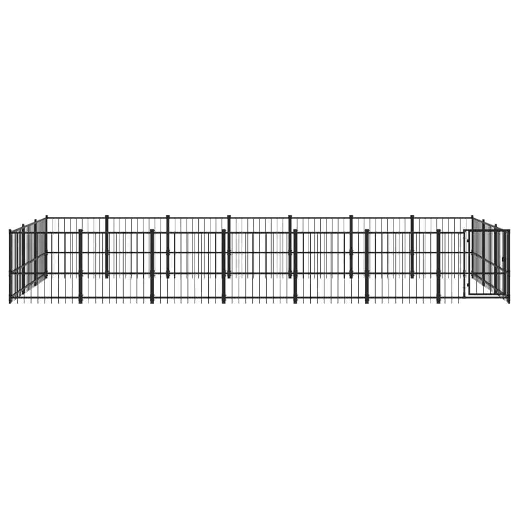 Cuccia per cani in acciaio nero, 19,76 m²