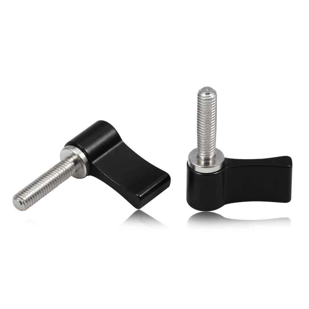 2 Pezzi Manopola Regolabile A Leva M4 X 20mm – Alluminio CNC, Filettatura Acciaio Nichelato, Per Fotografia E Mobilio