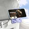 Perilogics Universal Airplane in Flight Phone Mount. Handsfree Phone Holder for Desk with Multi-Directional Dual 360 Degree Rotation. Pocket Size Travel Essential Accessory for Flying