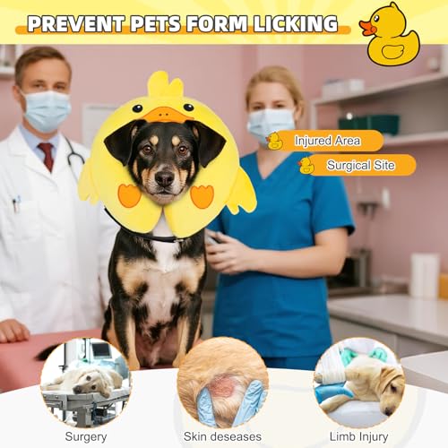 KOOLTAIL Aufblasbares Hundekegel-Halsband, weiche Hundekegel-Alternative für große, mittelgroße kleine Hunde nach Operationen, niedliches Kostüm, verstellbarer Donut-Halskegel für Hunde und Katzen