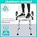 Shower Chair,Seat Shower Stool,Portable Shower Chair with Adjustable Height,Shower Chair with Arms and Back,for Elderly,Handicap & Seniors up to 340LBS (Detachable Handrail)