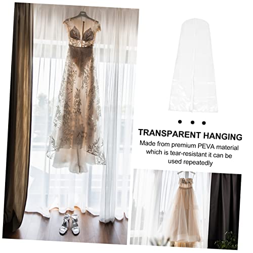 Happyyami Transparent Wedding Dress Garment Bag Resistant Clothing Cover for Storage Easy to Hang Lightweight Peva Material for Wedding Dresses and Long Gowns3