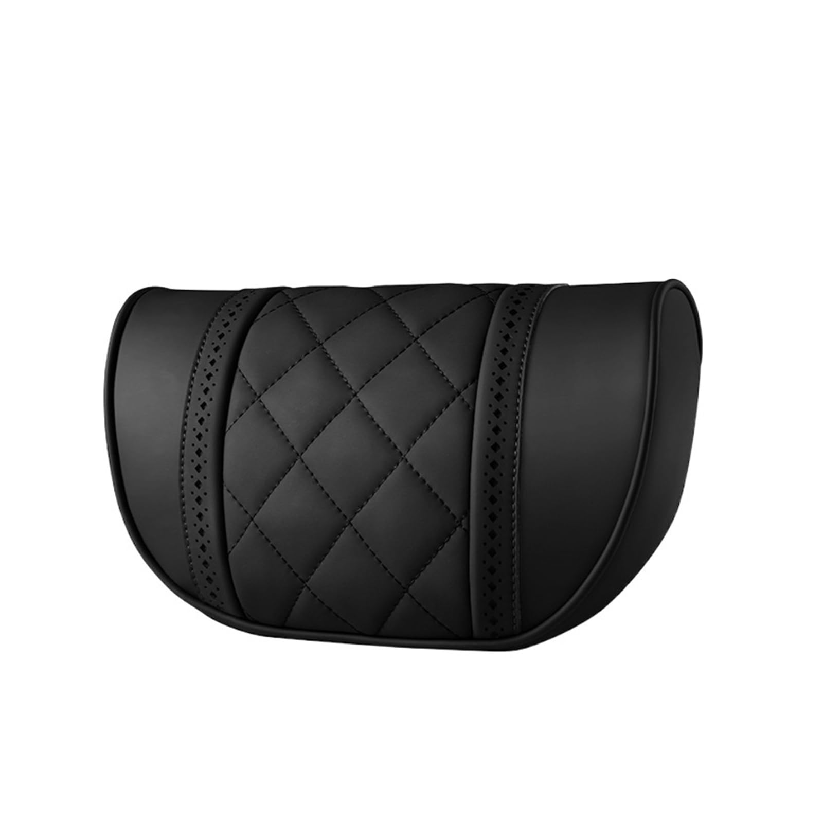 Appuie-tête de siège de voiture en cuir pour siège de voiture coussin repose-tête oreiller de cou de voiture adapté pour BMW (couleur : noir)
