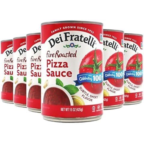 Dei Fratelli Fire Roasted Pizza Sauce (15 oz. Cans, 6 pack) - Vine-Ripened - No Water Added – Non-GMO, Gluten-Free Cover