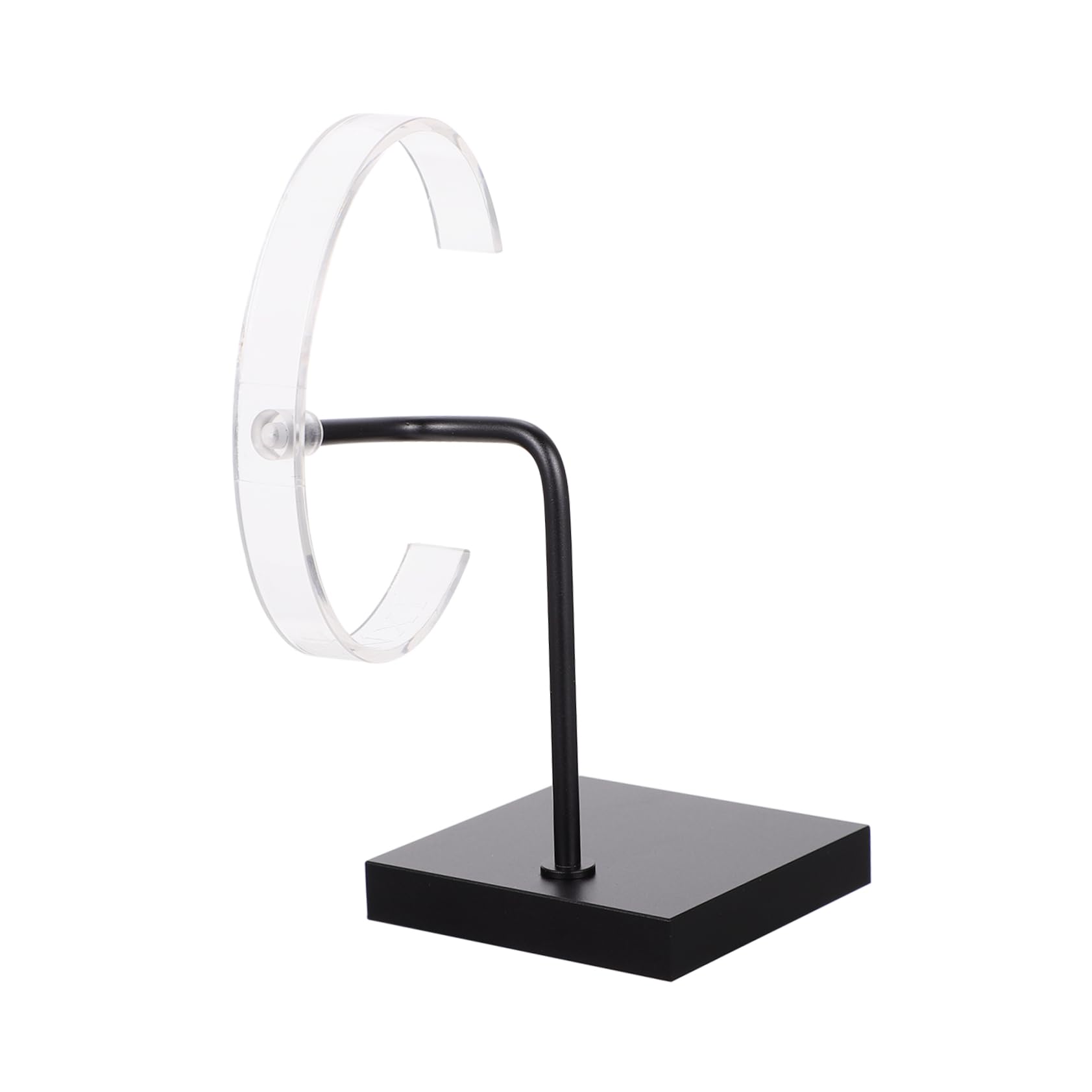 Ipetboom 1pc Watch Stand Watch Display Stand Holder Watch Holder Bracket Stand for Watch Single Watch Display Rack Watch Display Holder Displaying Mechanical Man Watch Displays Metal Black