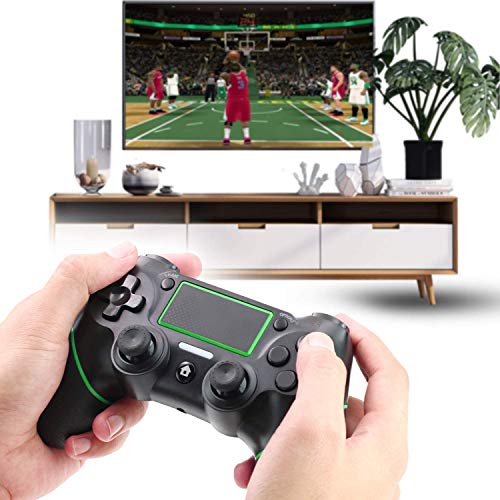 Diswoe Wireless Controller Bluetooth Gamepad for Playstation 4/Pro/Slim/PC Laptop(7/8/8.1/10) with DUALSHOCK Motion Motors, Audio Function, Touch Panel Joypad and Anti-Slip Design (Green) - Thumbnail 7