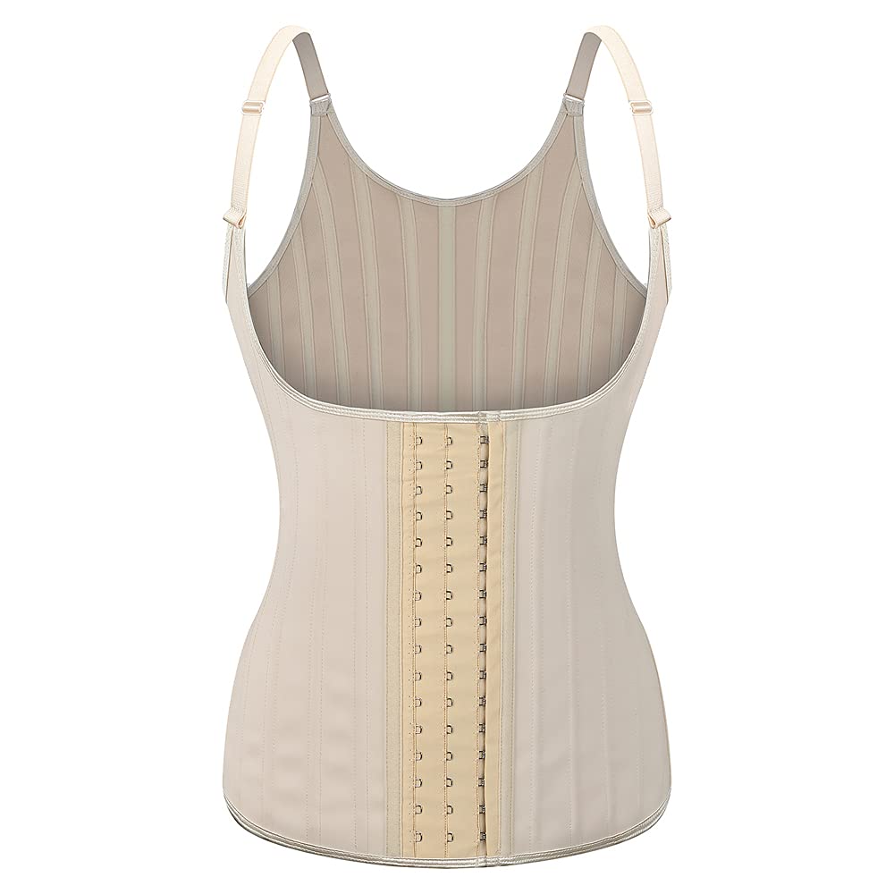 Aecibzo25 Steel Boned Latex Waist Trainer Vest Workout Corset Body Shaper for Weight Loss