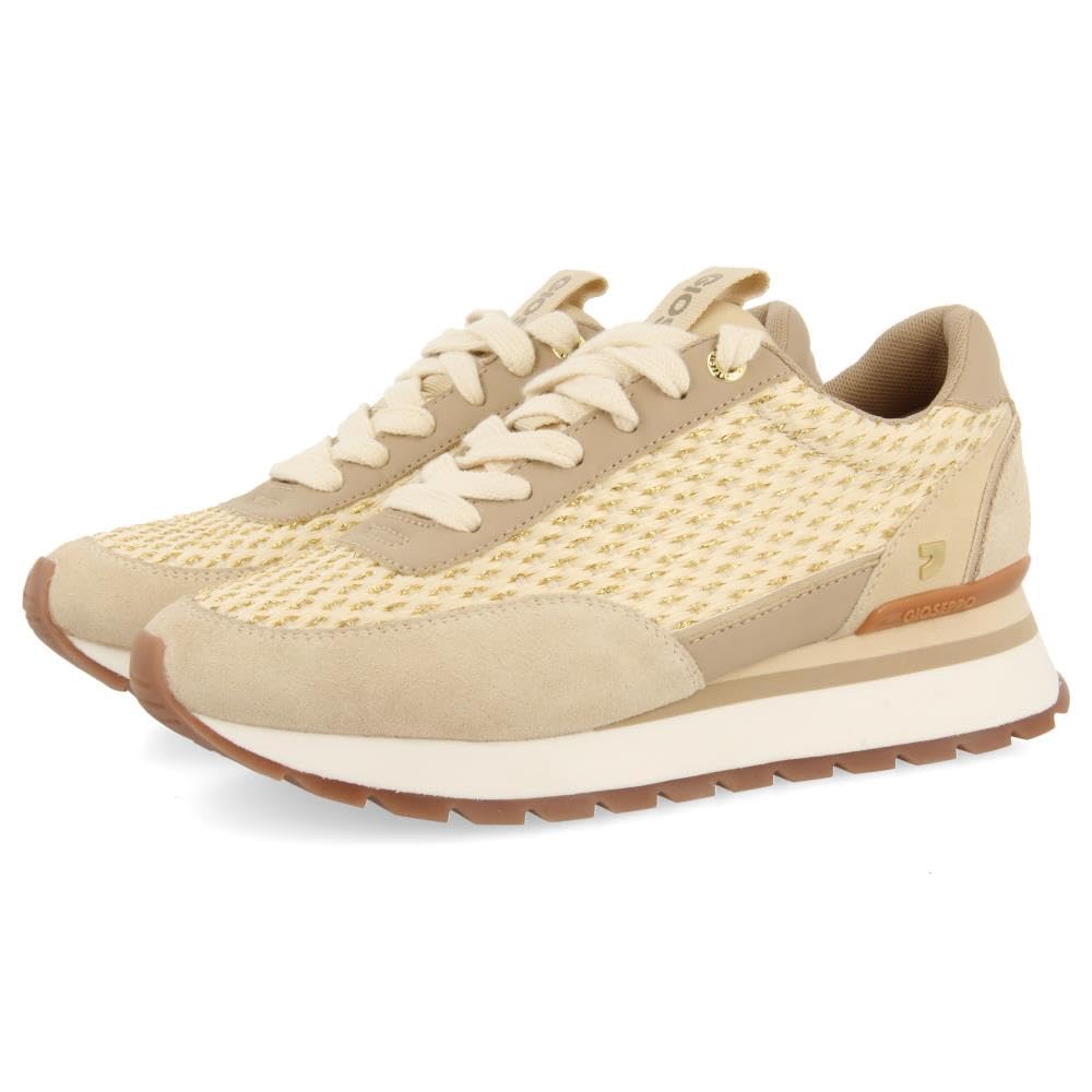 Sneakers Doradas con Detalles Trenzados para Mujer GAGGI