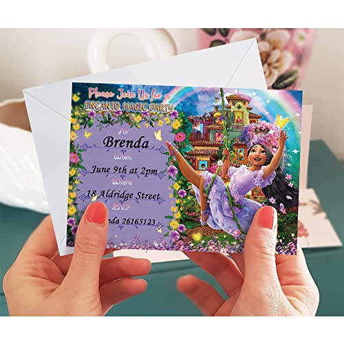Encanto Birthday Party Supplies, Lsabella Invitations Cards Girls Party Supplies Birthday Card - 20 Set #TOP3