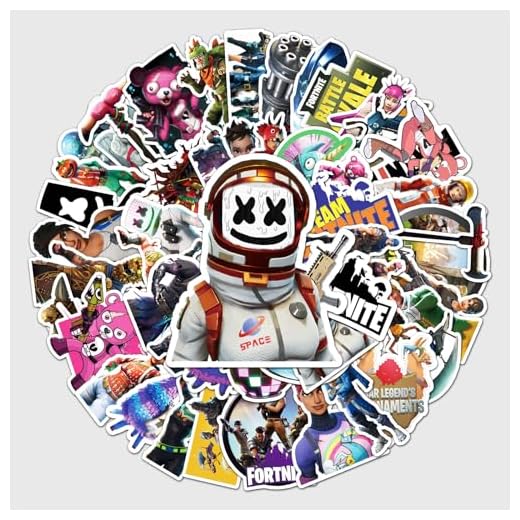 50 Stück Game-Fortnite Laptop Aufkleber, Wasserfeste PVC-Aufkleber für DIY-Dekoration, Graffiti-Stil Stickers für Autos Motorräder Laptops Fahrräder Skateboards Skier Snowboards Gepäck etc.