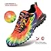 Kricely Men's Trail Running Shoes Fashion Hiking Sneakers for Men Rainbow Colors Tennis Cross Training Shoe Mens Casual Outdoor Walking Footwear Size 10.5