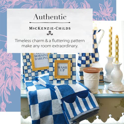 Mackenzie-Childs Bath Towel, Bathroom Towel Decor, Large Towel, Royal Check #TOP1